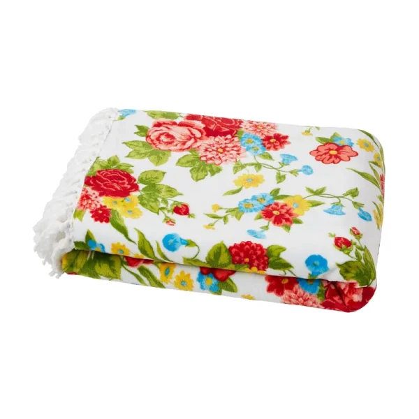 The Pioneer Woman Plush Reversible Throw - Sweet Rose, Size: One Size