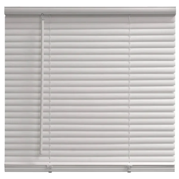Mainstays 1" White Cordless Room Darkening Vinyl Blinds - Each