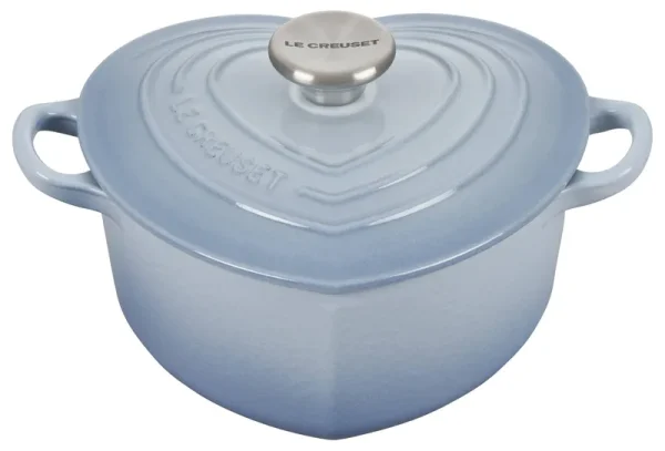 Le Creuset 2-Quart Cast Iron Heart Cocotte - Coastal Blue