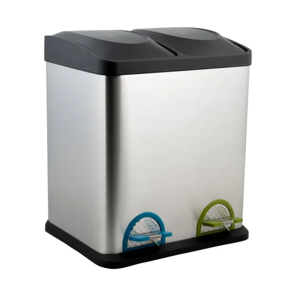 Neu Home 8-Gallon Step-On Recycling Bin Stainless