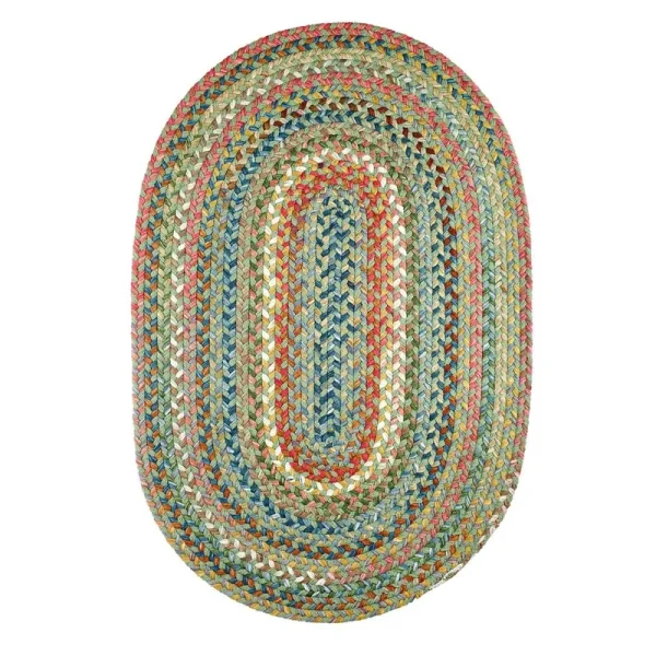 Orval Handmade Braided Green Rug Andover Mills Rug Size: Oval 2' x 3'