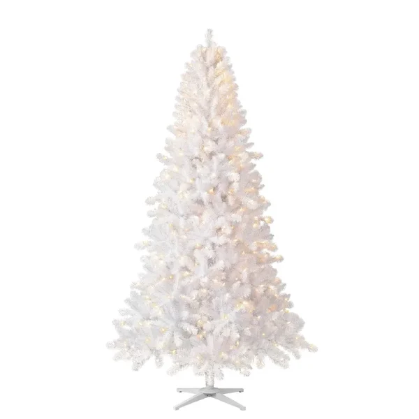 Holiday Time Prelit 400 LED Clear Lights, Duncan Fir Artificial Christmas Tree, 7'