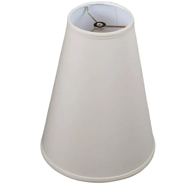 FenchelShades.com Lampshade 5" Top Diameter x 10" Bottom Diameter x 13" Slant Height with Washer (Spider) Attachment for Lamps with A Harp (Linen
