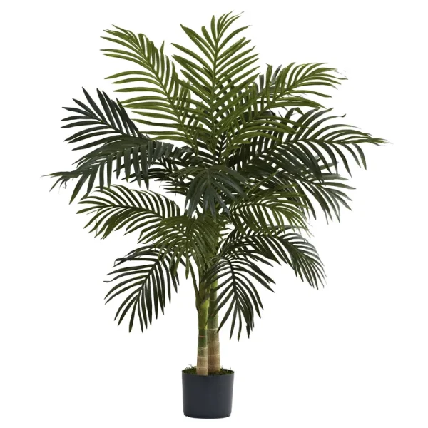 Nearly Natural 4 ft. Golden Cane Palm Tree