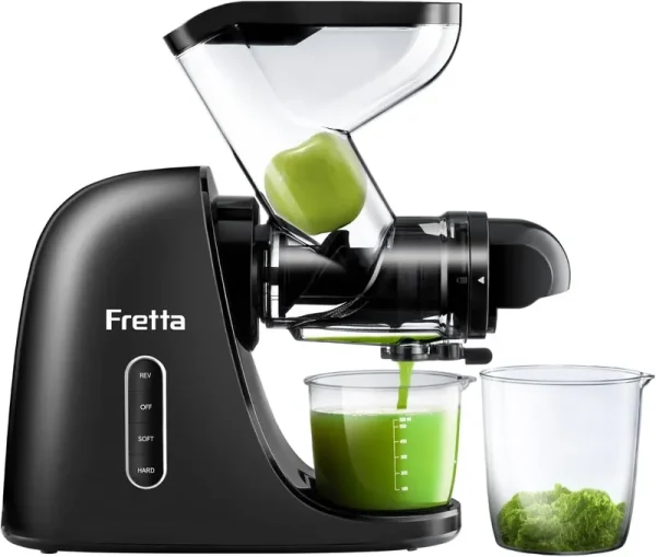 Fretta 3-inch Wide Feeding Chute Masticating Slow Juicers