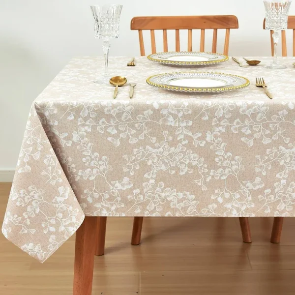 LOHASCASA Heavy Duty Vinyl Oilcloth Tablecloth PVC Waterproof Plastic Wipeable Spillproof Peva Tablecloth for Spring Outdoor Camping Picnic