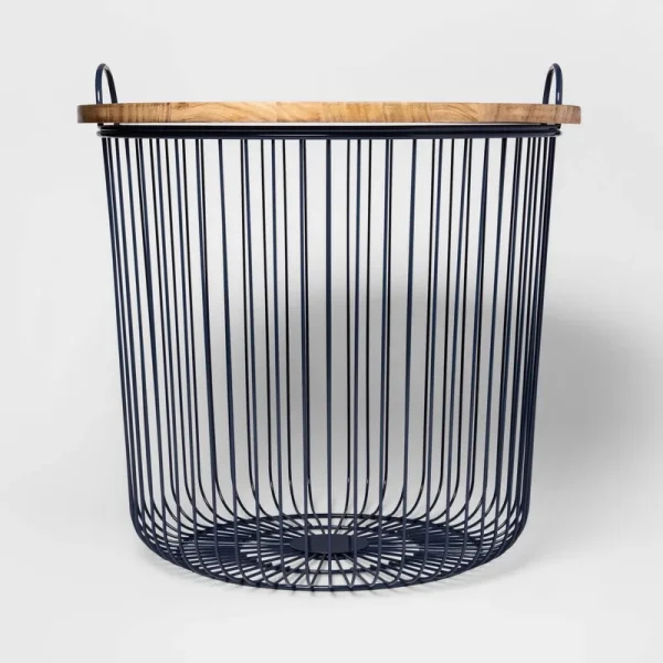Wire Kids' Storage Floor Bin Navy - Pillowfort