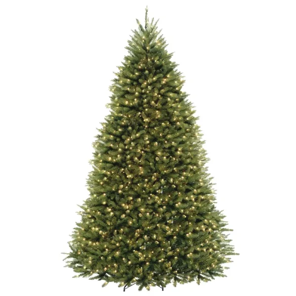 National Tree 9' Dunhill Fir Hinged Tree with 900 Dual LED Lights