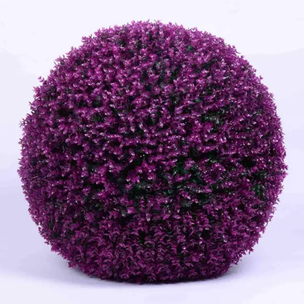 LXUXZ Artificial Plant Topiary Ball Greenery Decorative Faux Boxwood Foliage Holiday Plants Spring Summer Decor (Purple, 40cm=15.7in)