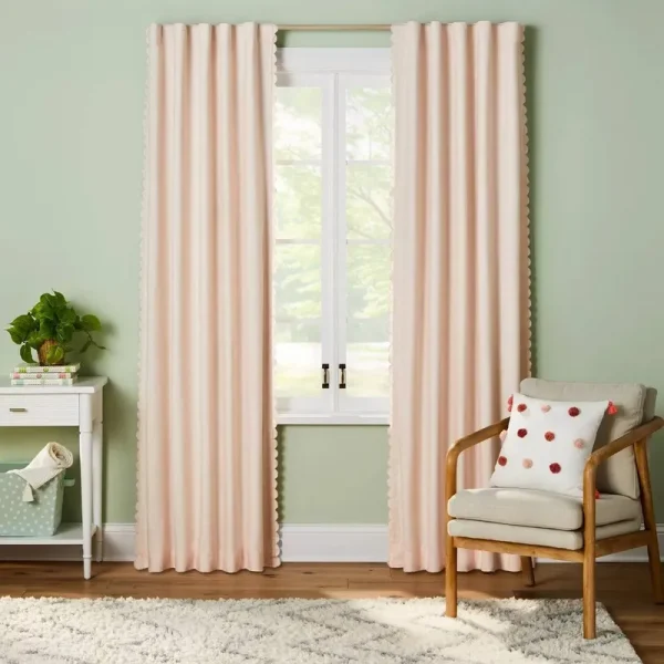 84" Scallop Blackout Kids' Panel Pink - Pillowfort