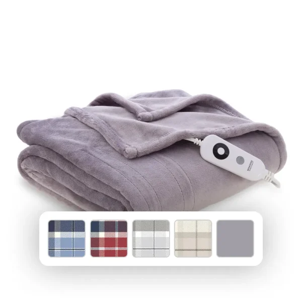 Berkshire Blanket Berkshire Ultraplush Heated Oversized 60' x 70' Throw-Silver