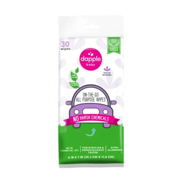 Dapple All Purpose Lavender On The Go Wipes - 30 ct