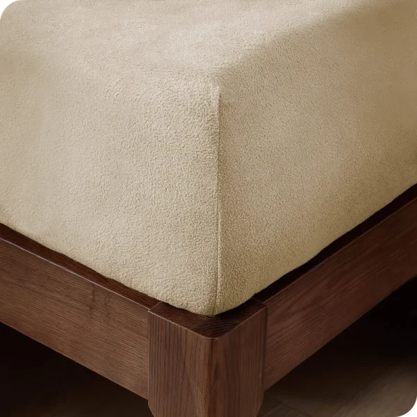 Bare Home Polar Fleece Fitted Sheet Twin XL - Sand