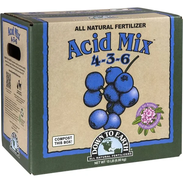Down to Earth Acid Mix Natural Fertilizer 4-3-6 - 15 lb