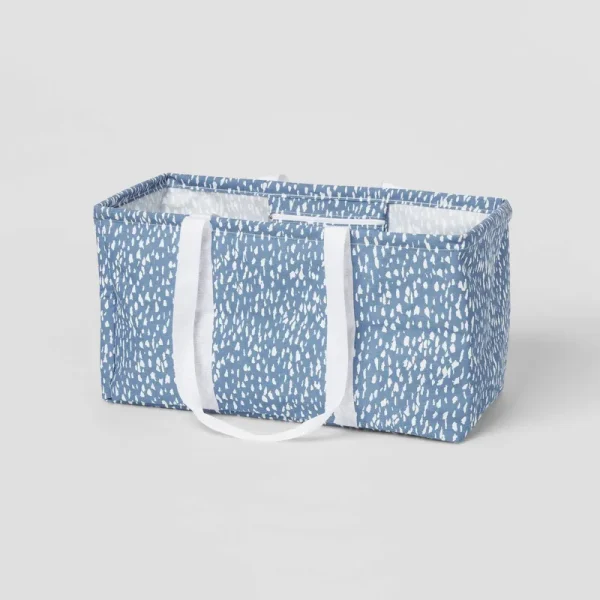 Scrunchable Laundry Tote Textured Blue - Brightroom