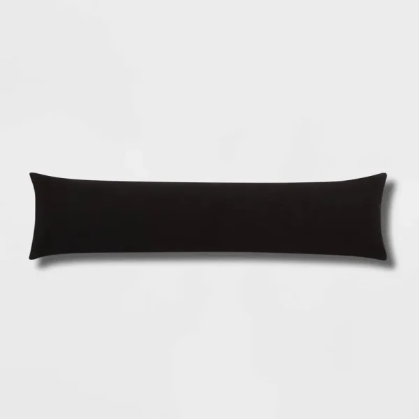 Lumbar Boucle Color Blocked Decorative Throw Pillow Black - Threshold