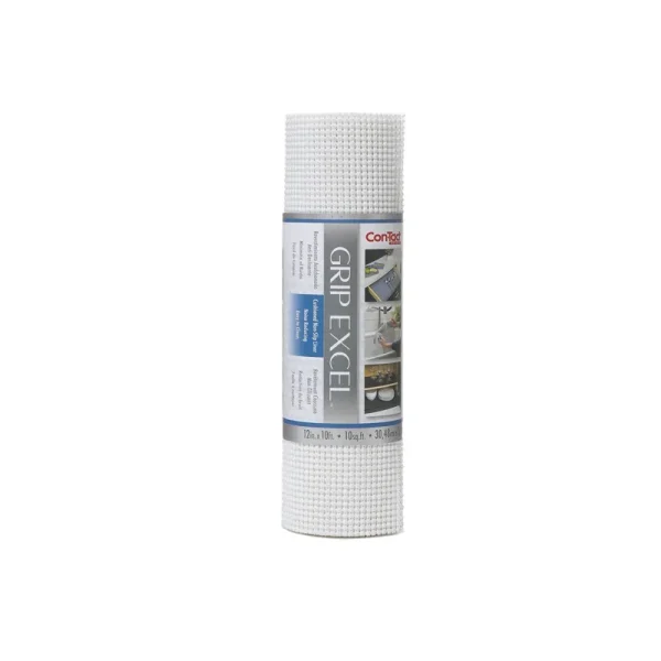 Con-Tact Grip Excel, Liner, White, 12" x 10'