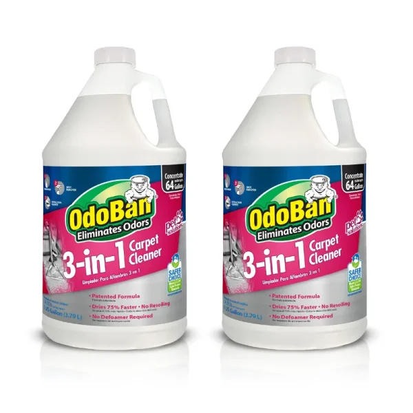 OdoBan 1 Gal 3-in-1 Carpet Cleaner, 2-Pack