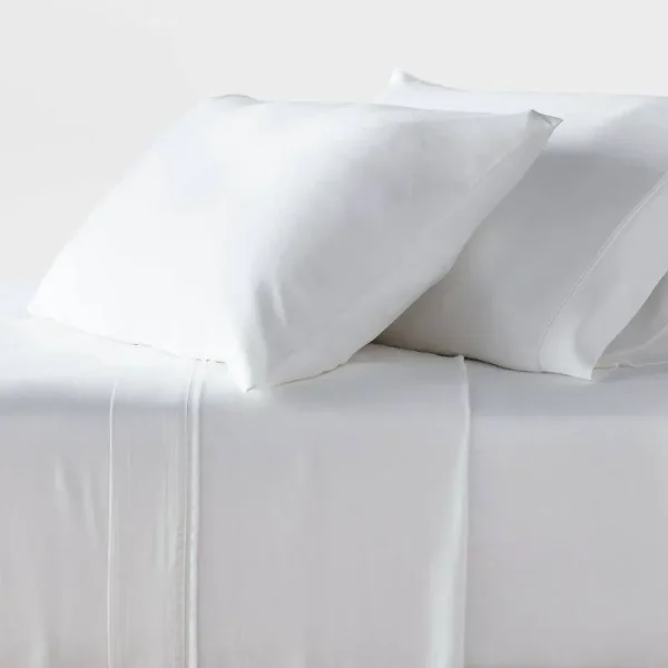 Full 320 Thread Count Cool Tencel Lyocell Sheet Set White - Threshold