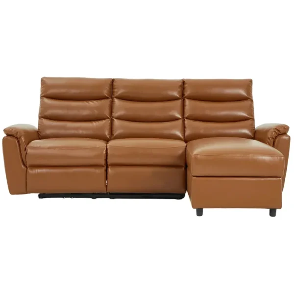 AECOJOY Power Reclining Sectional Sofa, PU Leather Sleep Sofa Bed with Storage Chaise