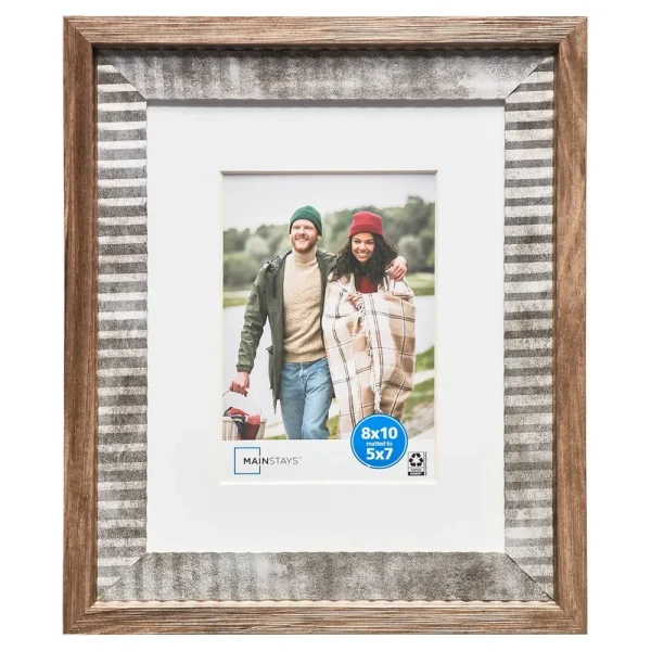 Mainstays 8x10 Matted to 5x7 Rustic Farmhouse Picture Frame