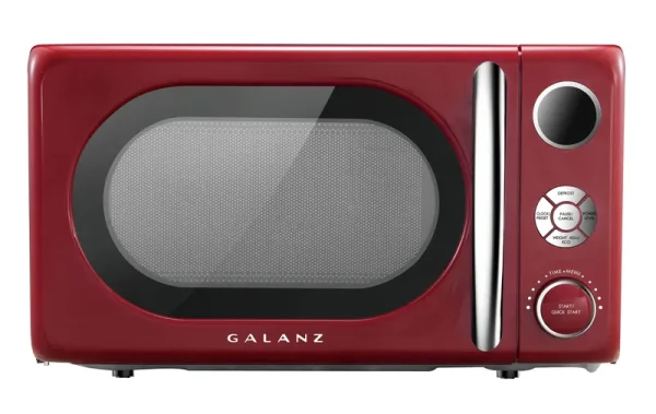 Galanz Glcmka07rdr-07 0.7 CU.FT Retro Countertop Microwave 700W, Red