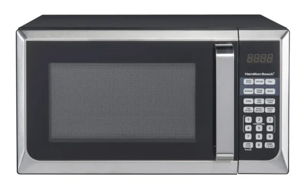 Hamilton Beach Microwave Oven - 0.9 cu ft - Stainless Steel