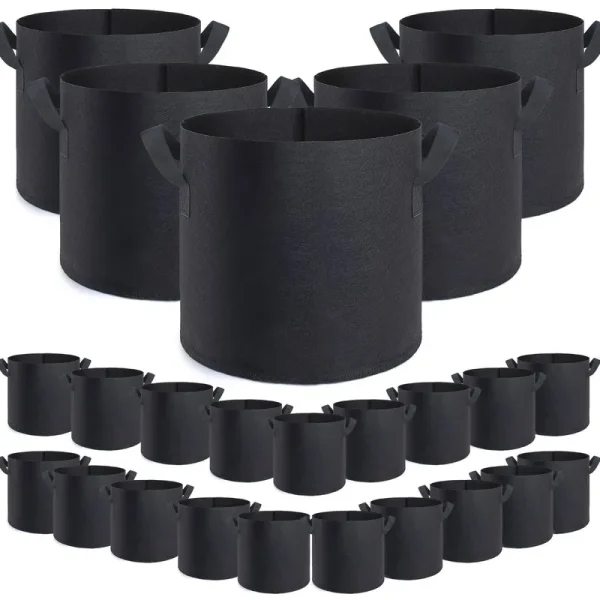 24 Pack 3 Gallon Grow Bags,3 Gallon Pots for Plants,Premium 3 Gallon Fabric Pots for Healthy Plant Growth - Durable and Reusable Garden Bags to Grow