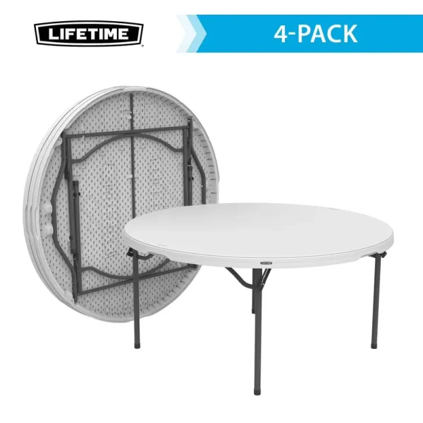 Lifetime 60 - Inch Round Nesting Table - 4 Pk (Commercial) - 480301