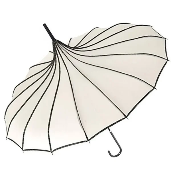 Vivi Sky Pagoda Peak Old-fashionable Ingenuity Umbrella Parasol (ivory)