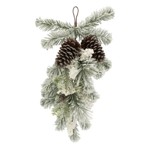 24" White Berry Flocked Teardrop by Ashland | Michaels