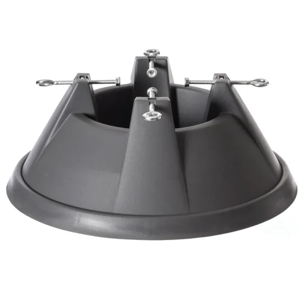 Gardenised Grey Plastic Christmas Tree Stand with Screw Fastener