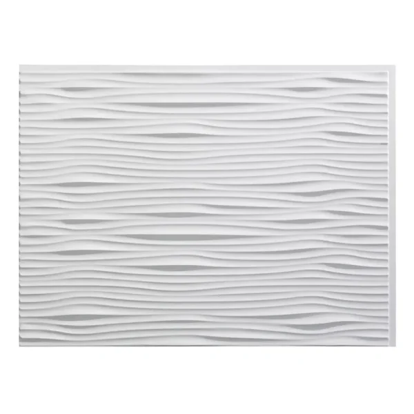 Fasade Waves Matte White 18-Square Foot Backsplash Kit
