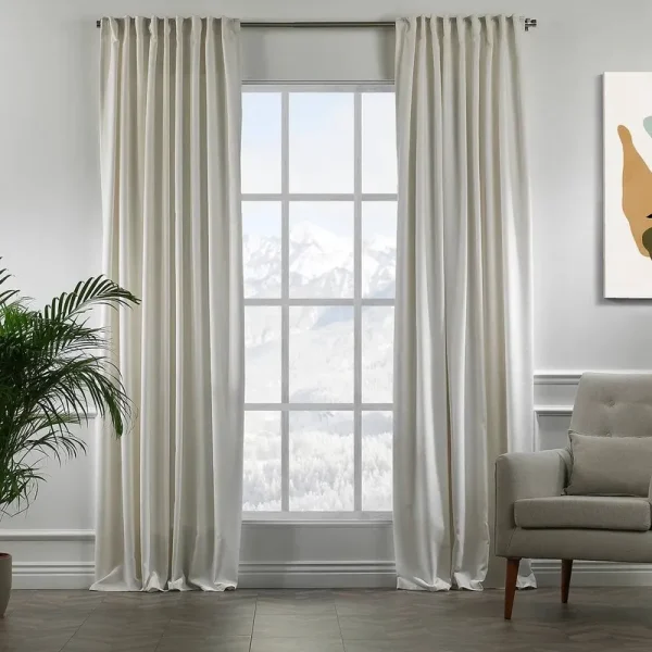 Extra Long and Extra Wide Decorative Single Panel Lilijan Home & Curtain Size per Panel: 52" W x 72" L, Curtain Color: Off White