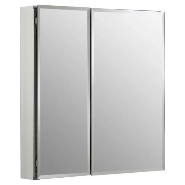 Kohler K-CB-CLC2526FS 25" W x 26" H Aluminum Two-Door Medicine Cabinet with Mirrored Doors