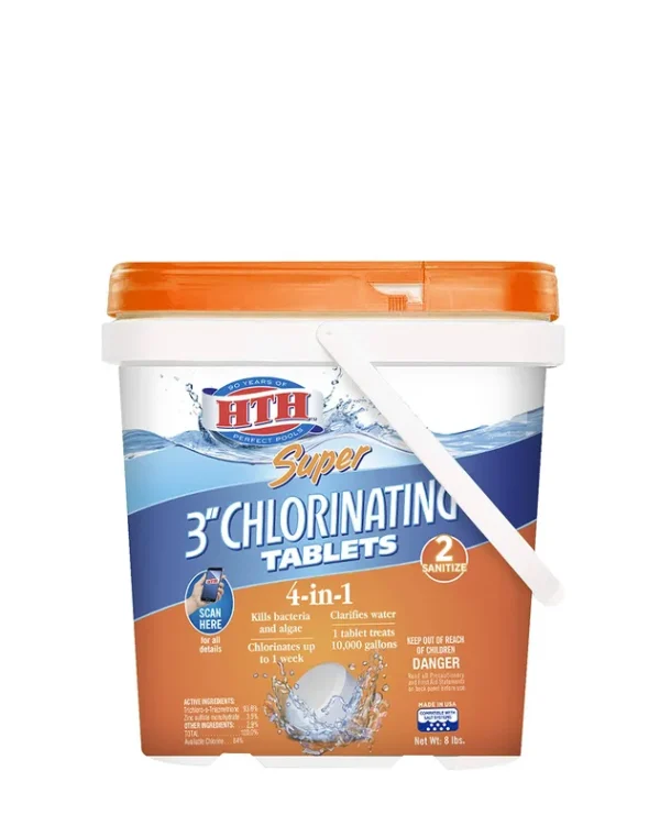 Hth 42037 Super Tablet Chlorinating Chemical, 8 lbs