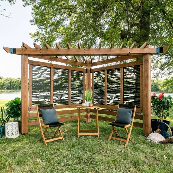 Verona Cabana Pergola-Bamboo Panels - Shipping & Assembly Included