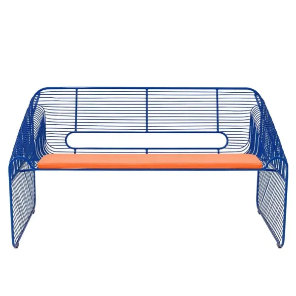 Love Seat Sunbrella Pad Bend Goods Size: 39.5'' W x 17.5'' D, Fabric: Canvas Melon Sunbrella Canvas
