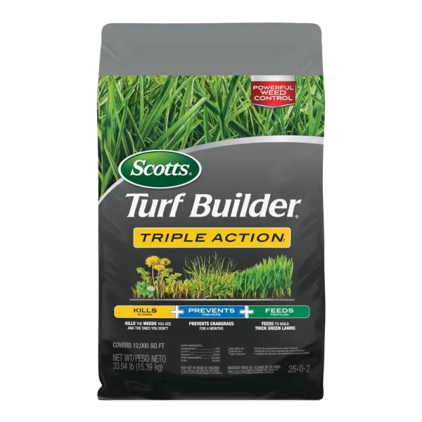 Scotts 12,000 Sq. ft. Turf Builder Triple Action - Lawn Fertilizer