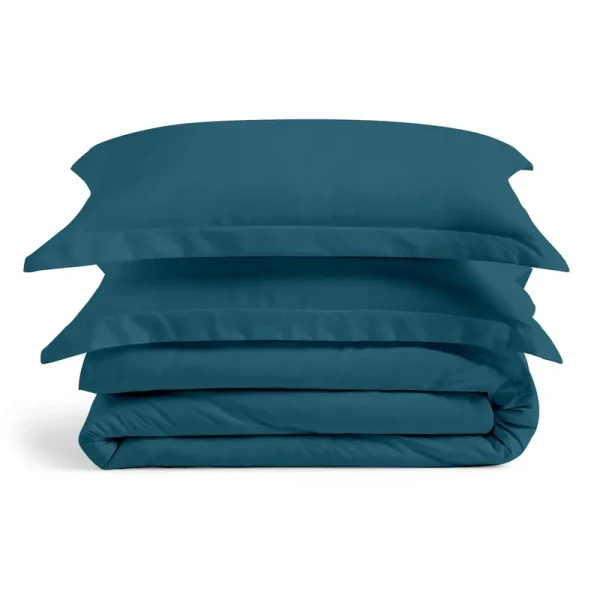 Cosy House Collection Luxury Bamboo Duvet Cover Set - Full/Queen - Dark Teal
