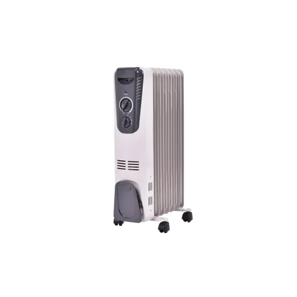 Costway 1500W Electric Oil Filled Radiator Space Heater 5.7 Fin Thermostat Room Radiant White