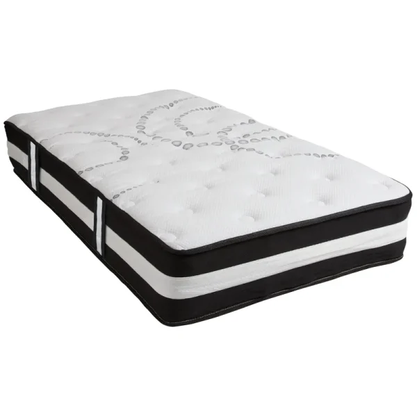 Furniture Capri Comfortable Sleep 12 Medium Tight Top Hybrid Pocket Spring Mattress. Twin