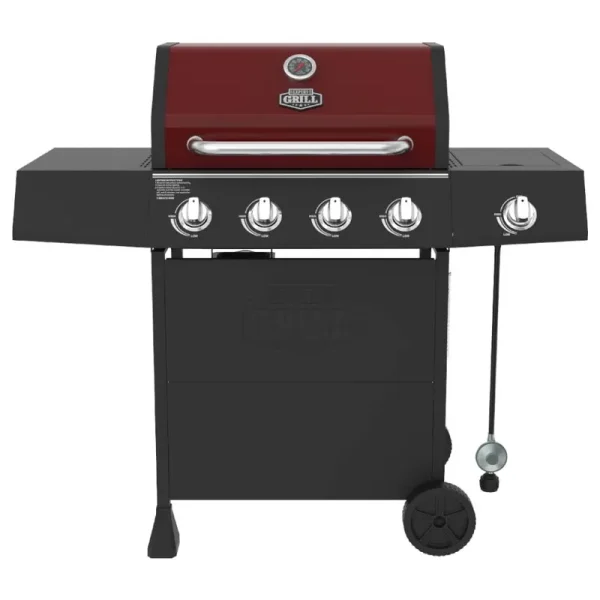 Expert Grill 4 Burner with Side Burner Propane Gas Grill, Red