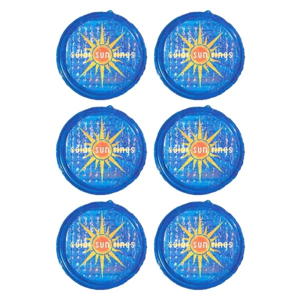 Solar Sun Rings UV Resistant Pool Spa Heater Circular Solar Cover, Blue (6 Pack)