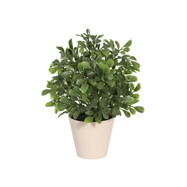 Mainstays 9 inch Artificial Boxwood Plant in Tan Planter Pot, Green