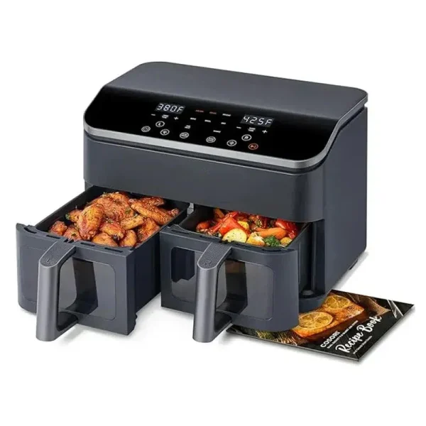 9 Qt 8 in 1 Dual Air Fryer for Easy and Crispy Meals