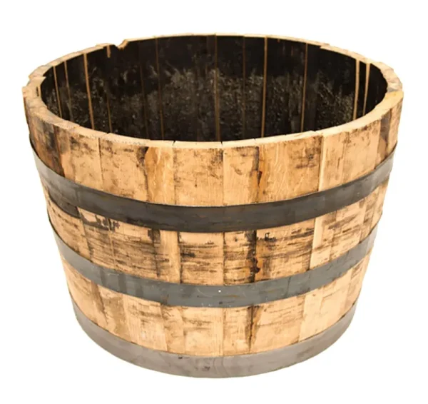 Real Wood Products Half Oak Barrel Planter