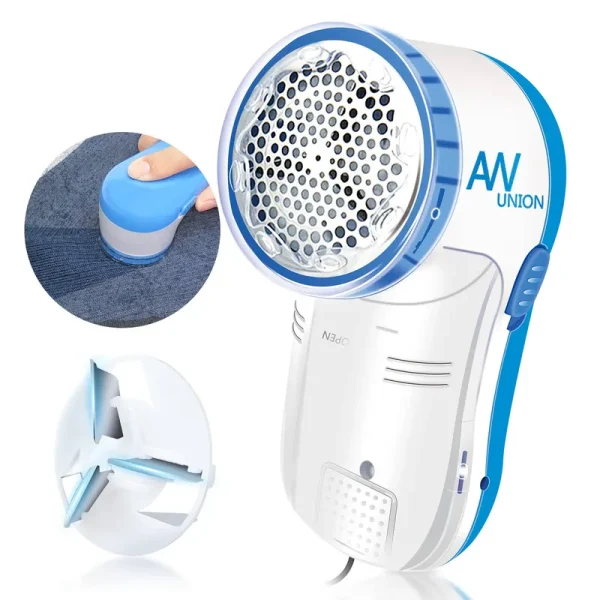 AW Union Fabric Shaver Lint Remover, USB Powered Lint Shaver Efficiently Remove Lints from Fabrics, Clothes, Upholstery - 70" Cord - 1 Replacement