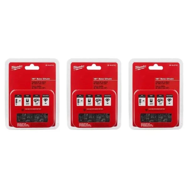 Milwaukee 16 in. Chainsaw Chain (3-Pack)