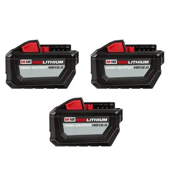 Milwaukee M18 18-Volt Lithium-Ion High Output 12.0Ah Battery Pack (3-Battery)